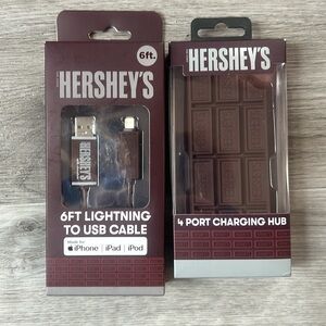 Hershey’s iPhone 6 ft lightning to USB cable and a 4 port charging hub